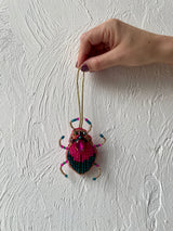 Beaded Beetle Ornament