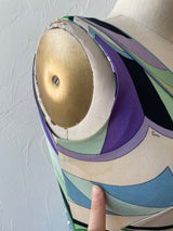 Vintage Emilio Pucci Floral Silk Jersey Knit Dress S