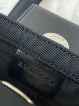 Vintage Bvlgari Black Nylon and Leather Shoulder Bag