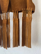 Vintage Made in Spain Suede Fringe Vest S