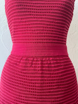 Vintage Missoni Red Textured Knit Midi Dress