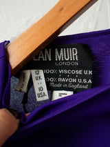Vintage 1980s Jean Muir Purple Jersey Knit Dress M/L - We Thieves