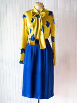 Salvatore Ferragamo Cobalt Blue Pencil Skirt Medium - We Thieves