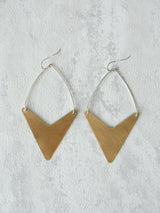 Arrow Dangle Earrings in Silver and Brass - We Thieves
