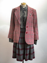 Vintage Linda Allard Ellen Tracy Sheer Grey Floral Blouse Large - We Thieves