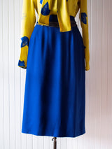 Salvatore Ferragamo Cobalt Blue Pencil Skirt Medium - We Thieves