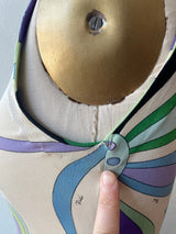 Vintage Emilio Pucci Floral Silk Jersey Knit Dress S