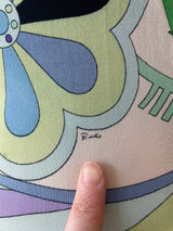 Vintage Emilio Pucci Floral Silk Jersey Knit Dress S