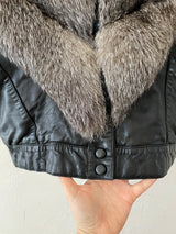 Vintage Crown Furs of Boston Leather Bomber Jacket Large - We Thieves