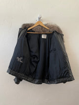 Vintage Crown Furs of Boston Leather Bomber Jacket Large - We Thieves