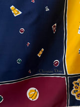 Vintage Christian Dior Novelty Silk Scarf