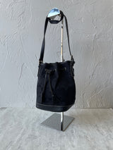 Vintage Coach Signature Black Logo Jacquard Bucket Bag - We Thieves