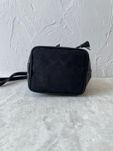 Vintage Coach Signature Black Logo Jacquard Bucket Bag - We Thieves