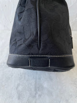 Vintage Coach Signature Black Logo Jacquard Bucket Bag - We Thieves
