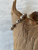 Vintage Sterling Silver Navajo Pearl Beaded Bracelet - We Thieves