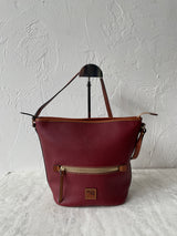Vintage Dooney & Bourke Brick Red Pebbled Leather Handbag - We Thieves