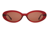 Sweet Leaf Sunglasses in Crystal Black Cherry Bio/Amber - We Thieves