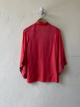 Vintage 1930 Red Satin Bed Jacket Small to Medium - We Thieves