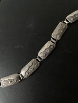 Vintage Artisan Signed Modernist Sterling Silver Bracelet - We Thieves