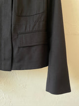 Vintage Calvin Klein Dark Navy Wool Zippered Blazer Jacket XS/S - We Thieves