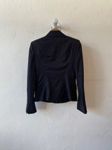 Vintage Calvin Klein Dark Navy Wool Zippered Blazer Jacket XS/S - We Thieves