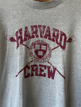 Vintage Harvard Crew Heather Grey Single-Stitch T -Shirt L - We Thieves