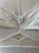 Vintage 80s Union Made White Bustier Slip Dress with Lace Trim XS/S - We Thieves