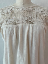 Vintage 1970s Cotton Crotchet Dress