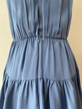 Vintage Milly Periwinkle Blue Silk Tiered Dress with Wire Hem S/M - We Thieves