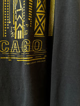 Vintage 1989 Chicago Skyline Black & Gold T-Shirt S - We Thieves