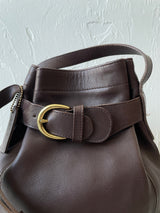 Vintage Coach Brown Leather Belted Soho Crossbody Bag