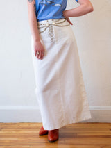 Vintage Fendi White Textured Maxi Skirt M/L - We Thieves