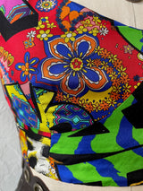 Vintage Moschino Silk "HAPPY" Graphic Print Crop Top S - We Thieves