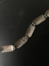 Vintage Artisan Signed Modernist Sterling Silver Bracelet - We Thieves