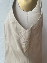 Vintage Utilitarian Beige Cotton Mermaid Hem Dress L - We Thieves
