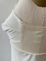 Vintage 80s Union Made White Bustier Slip Dress with Lace Trim XS/S - We Thieves