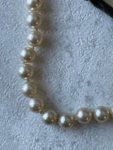 Vintage 5mm Majorica Pearl Necklace with Sterling Silver Chain - We Thieves