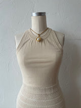 Vintage Missoni Cream Knit Sleeveless Dress S - We Thieves