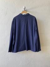 Vintage Contrast Stitch Indigo Blue European Workwear Jacket XL