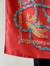 Vintage Hermes Le Sacre du Printemps Scarlet Silk Scarf - We Thieves