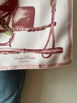 Vintage Hermes Pink & Mauve Brides Rebelles Silk Scarf - We Thieves