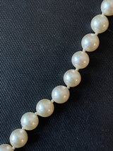Vintage 5mm Majorica Pearl Necklace with Sterling Silver Chain - We Thieves