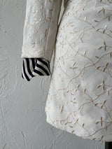 Vintage Nicole Miller Embroidered Vines Cream Mini Skirt XS - We Thieves