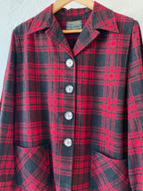 Vintage Pendleton Grey and Red Wool Coat S/M - We Thieves