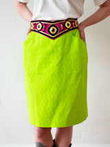 Vintage Lime Green Christian Lacroix Skirt M/L - We Thieves