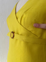 Vintage 1960s Miss DR Bright Yellow Dress with Belt S/M - We Thieves