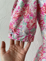 Vintage 80s Laura Ashley Pink Floral Cotton Maxi Dress XS/S - We Thieves
