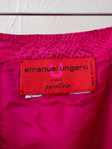 Vintage Emanuel Ungaro Pink Snake Print Leather Skirt M/L - We Thieves