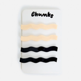 Black and Cream Wavy Hair Slides - We Thieves