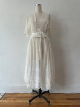 Vintage Edwardian White Midi Dress Medium 29" - We Thieves
